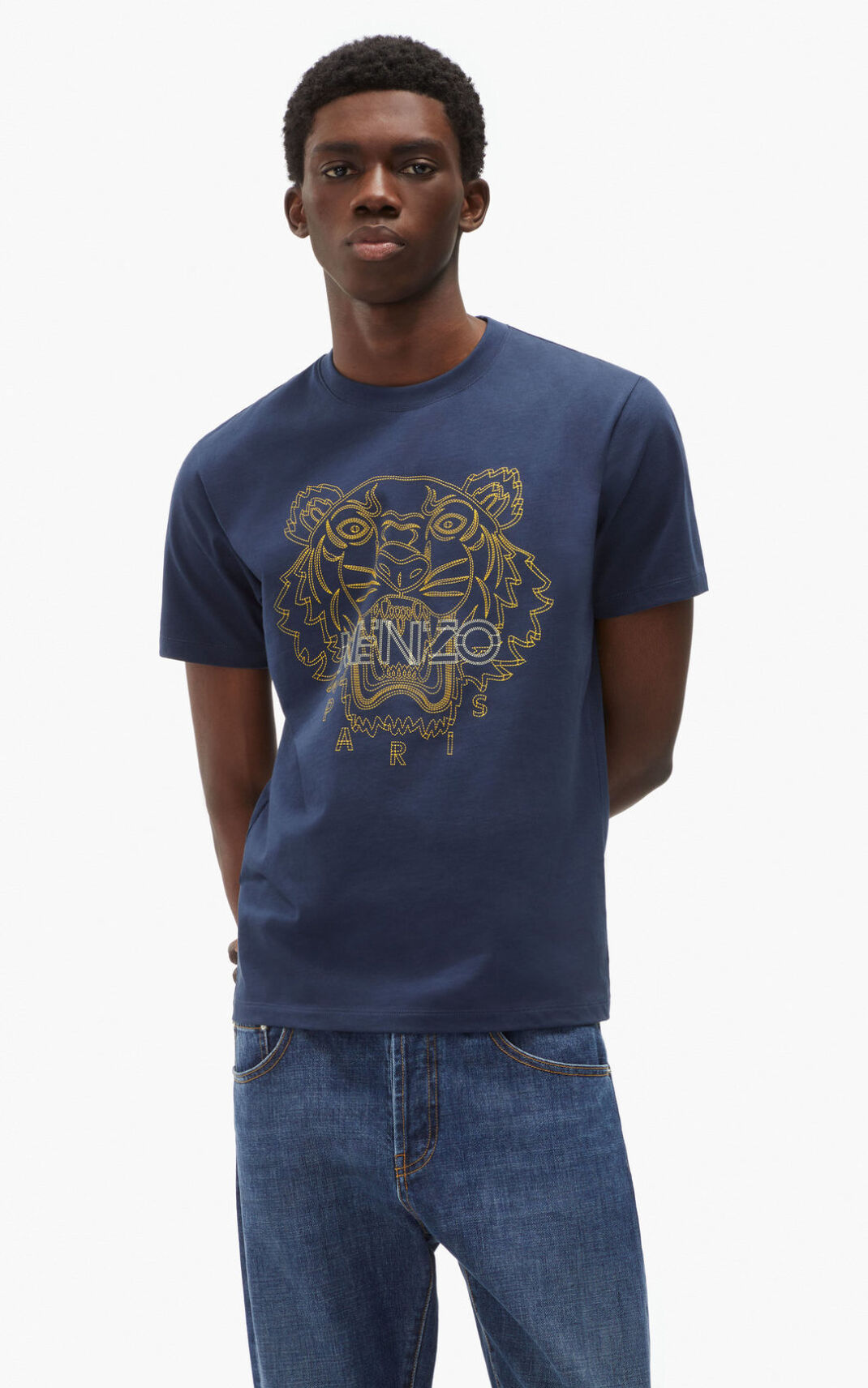 Camiseta Kenzo Tiger Masculino - Azul Marinho Azuis | 139DVXCAI